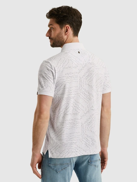 PME Legend Short sleeve polo fine pique aop