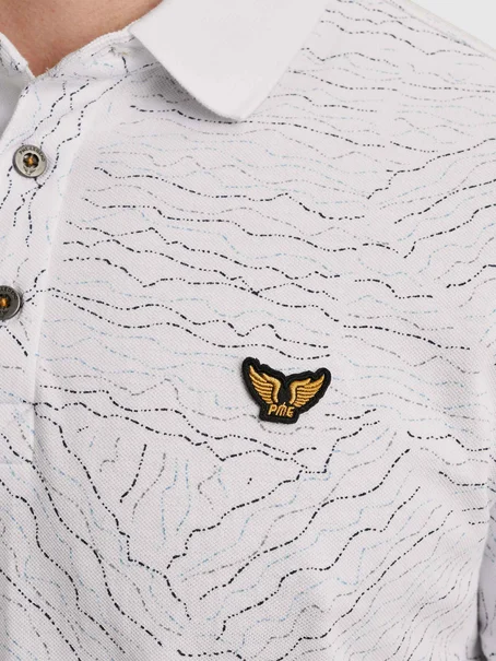 PME Legend Short sleeve polo fine pique aop