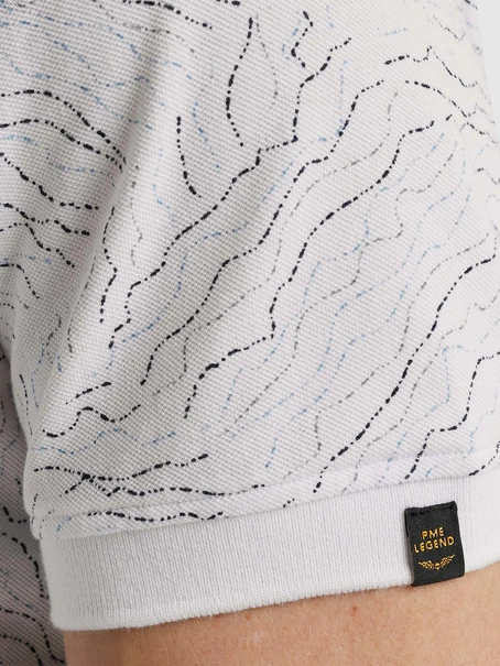 PME Legend Short sleeve polo fine pique aop