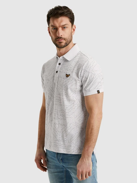 PME Legend Short sleeve polo fine pique aop