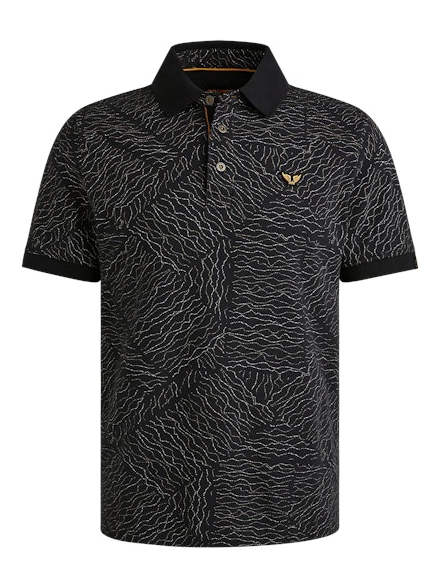PME Legend Short sleeve polo fine pique aop