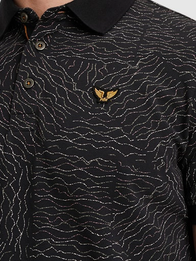 PME Legend Short sleeve polo fine pique aop