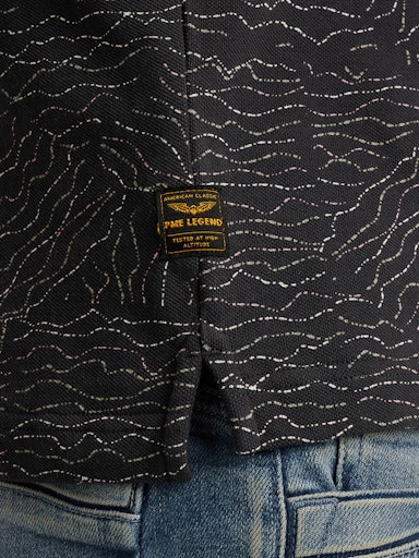 PME Legend Short sleeve polo fine pique aop