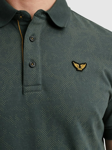 PME Legend Short sleeve polo fine pique aop