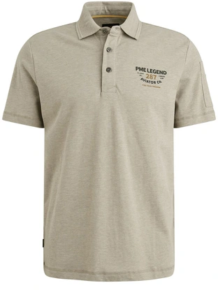 PME Legend Short sleeve polo pique melange