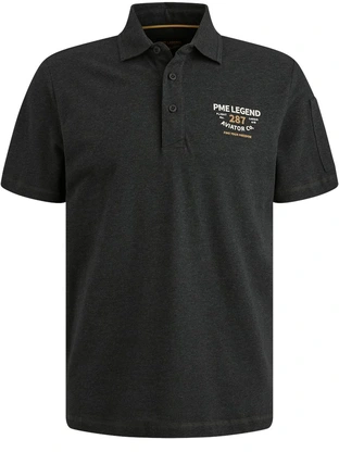 PME Legend Short sleeve polo pique melange