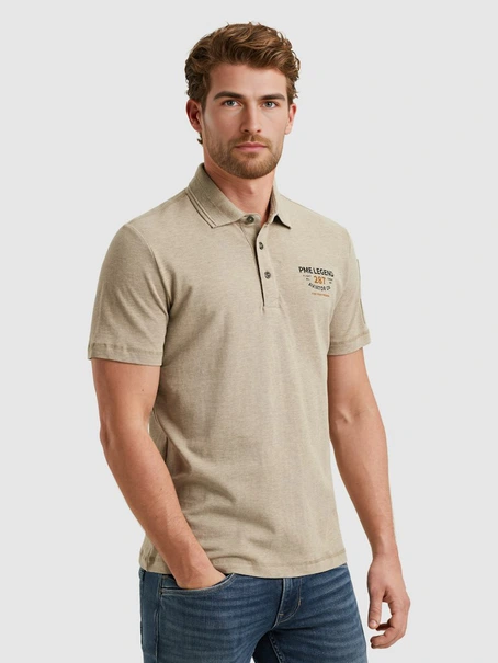 PME Legend Short sleeve polo pique melange