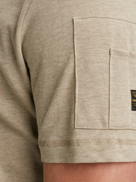 PME Legend Short sleeve polo pique melange