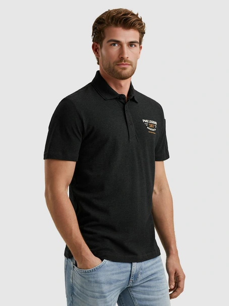 PME Legend Short sleeve polo pique melange