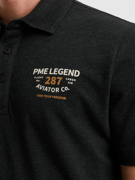 PME Legend Short sleeve polo pique melange