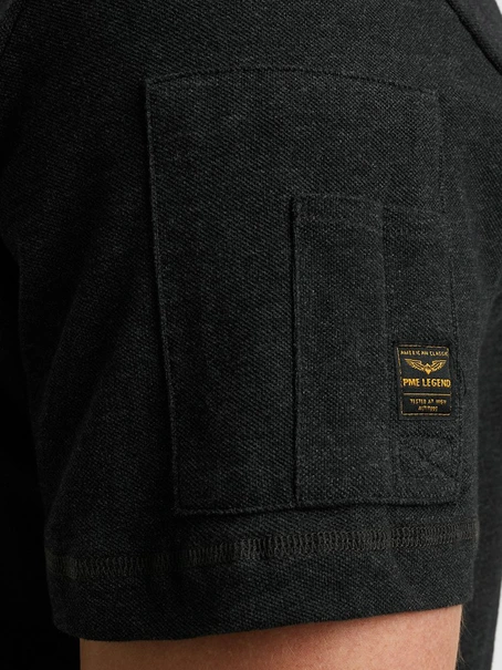 PME Legend Short sleeve polo pique melange