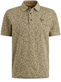 PME Legend Short sleeve polo slub jersey aop