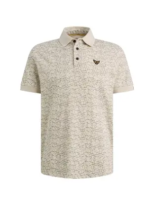 PME Legend Short sleeve polo slub jersey aop