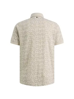 PME Legend Short sleeve polo slub jersey aop