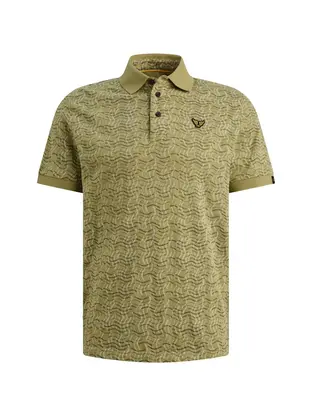 PME Legend Short sleeve polo slub jersey aop