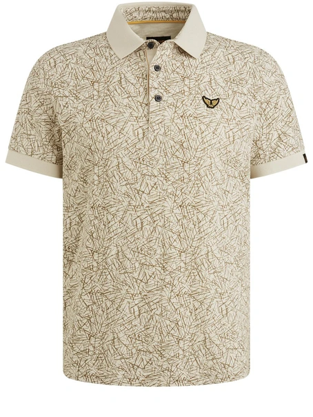 PME Legend Short sleeve polo slub jersey aop