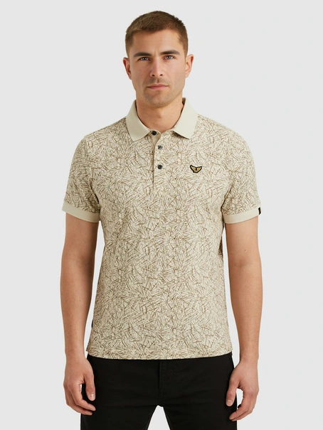 PME Legend Short sleeve polo slub jersey aop