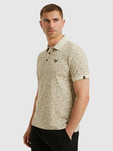 PME Legend Short sleeve polo slub jersey aop