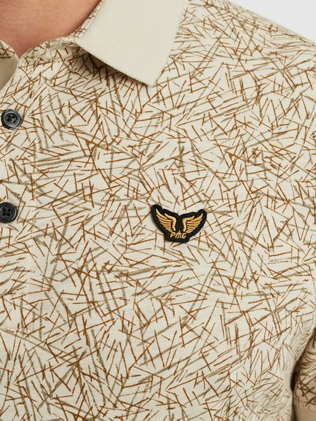 PME Legend Short sleeve polo slub jersey aop