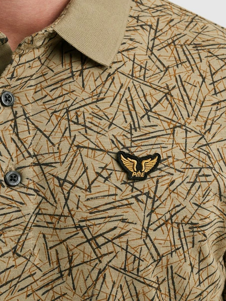 PME Legend Short sleeve polo slub jersey aop
