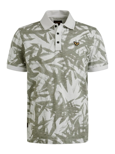 PME Legend Short sleeve polo slub jersey prin