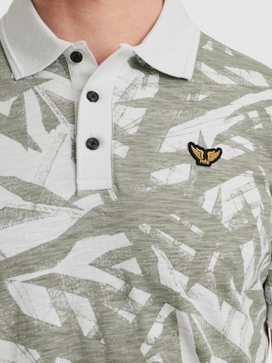 PME Legend Short sleeve polo slub jersey prin