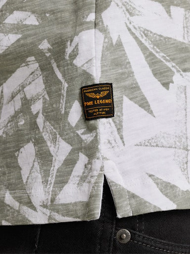 PME Legend Short sleeve polo slub jersey prin