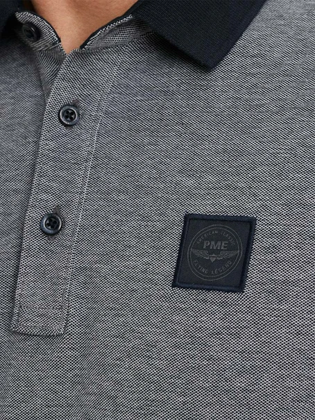 PME Legend Short sleeve polo two tone pique