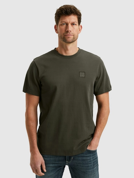 PME Legend Short sleeve r-neck jacquard strip
