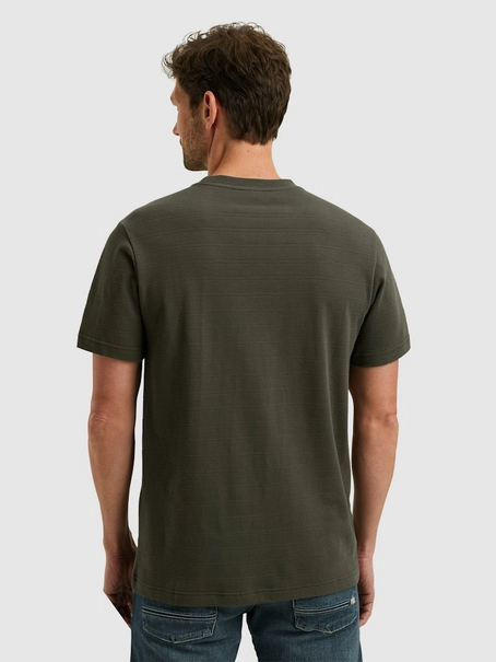 PME Legend Short sleeve r-neck jacquard strip