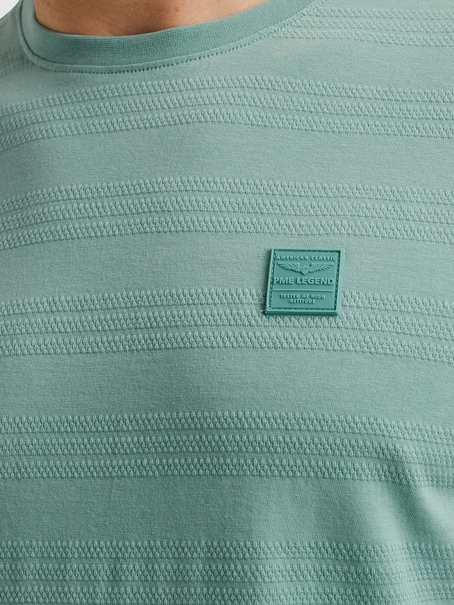 PME Legend Short sleeve r-neck jacquard strip