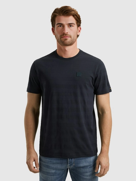 PME Legend Short sleeve r-neck jacquard strip