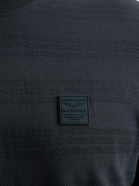 PME Legend Short sleeve r-neck jacquard strip