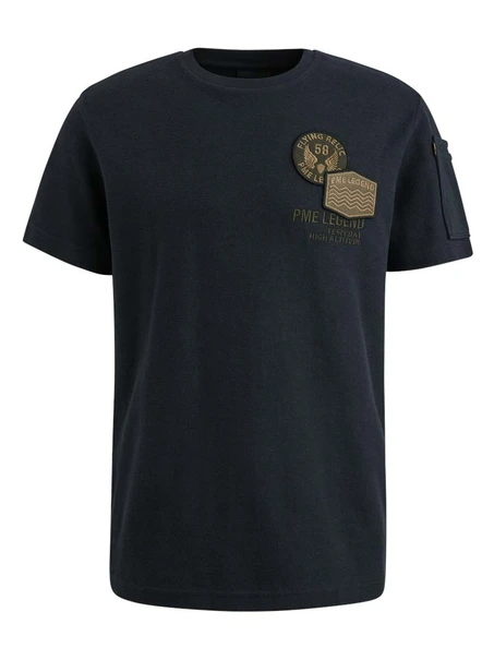 PME Legend Short sleeve r-neck structured piq