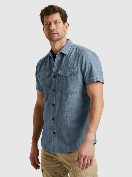 PME Legend Short Sleeve Shirt Indigo Chambray