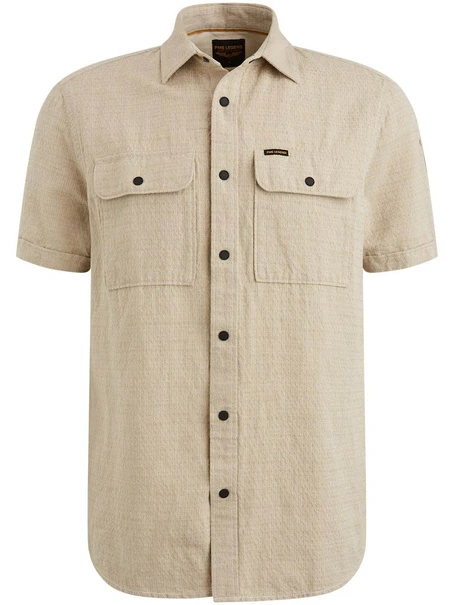 PME Legend Short Sleeve Shirt Linen dobby