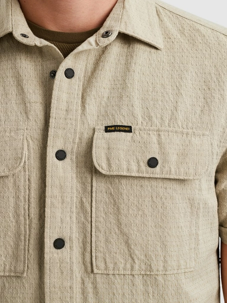 PME Legend Short Sleeve Shirt Linen dobby