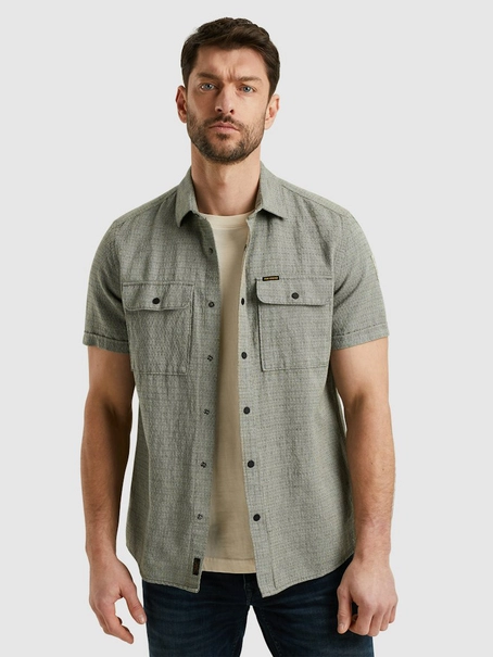 PME Legend Short Sleeve Shirt Linen dobby