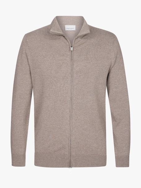 Profuomo CARDIGAN FULL ZIP M BROWN