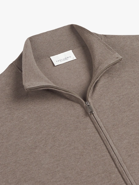 Profuomo CARDIGAN FULL ZIP M BROWN