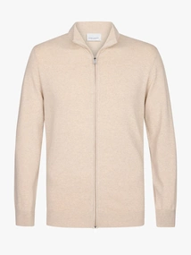 Profuomo CARDIGAN FULL ZIP SAND