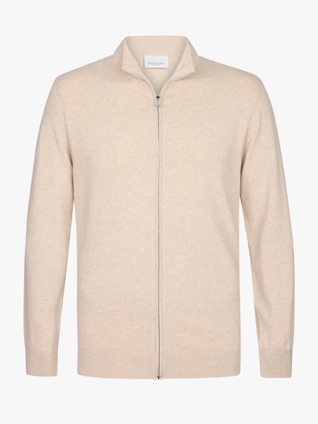 Profuomo CARDIGAN FULL ZIP SAND