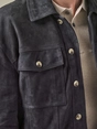 Profuomo OUTERW DENIM JACK SUEDE NAVY