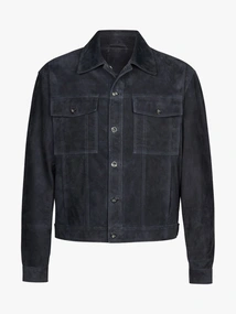 Profuomo OUTERW DENIM JACK SUEDE NAVY