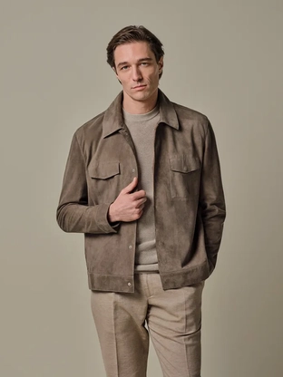 Profuomo OUTERW JCT SUEDE L.BROWN