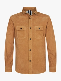 Profuomo OVERSHIRT CO-LINEN BROWN