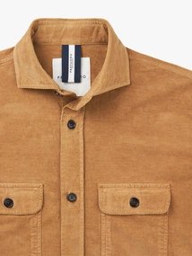 Profuomo OVERSHIRT CO-LINEN BROWN