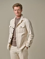 Profuomo OVERSHIRT CONTRAST LS OFF WHITE
