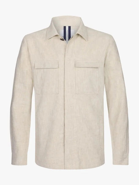 Profuomo OVERSHIRT COTTON LINEN BEIGE