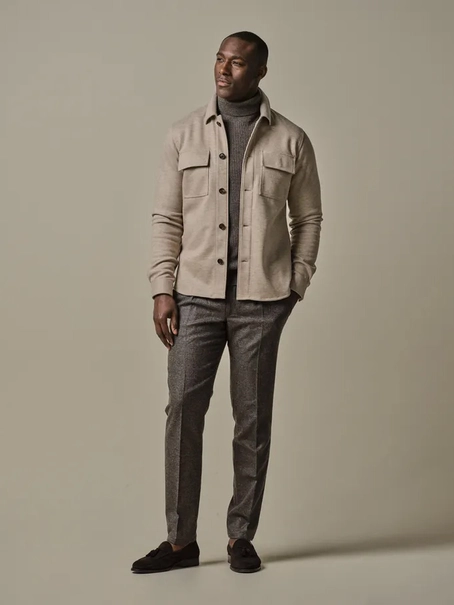 Profuomo OVERSHIRT CUTAWAY BEIGE